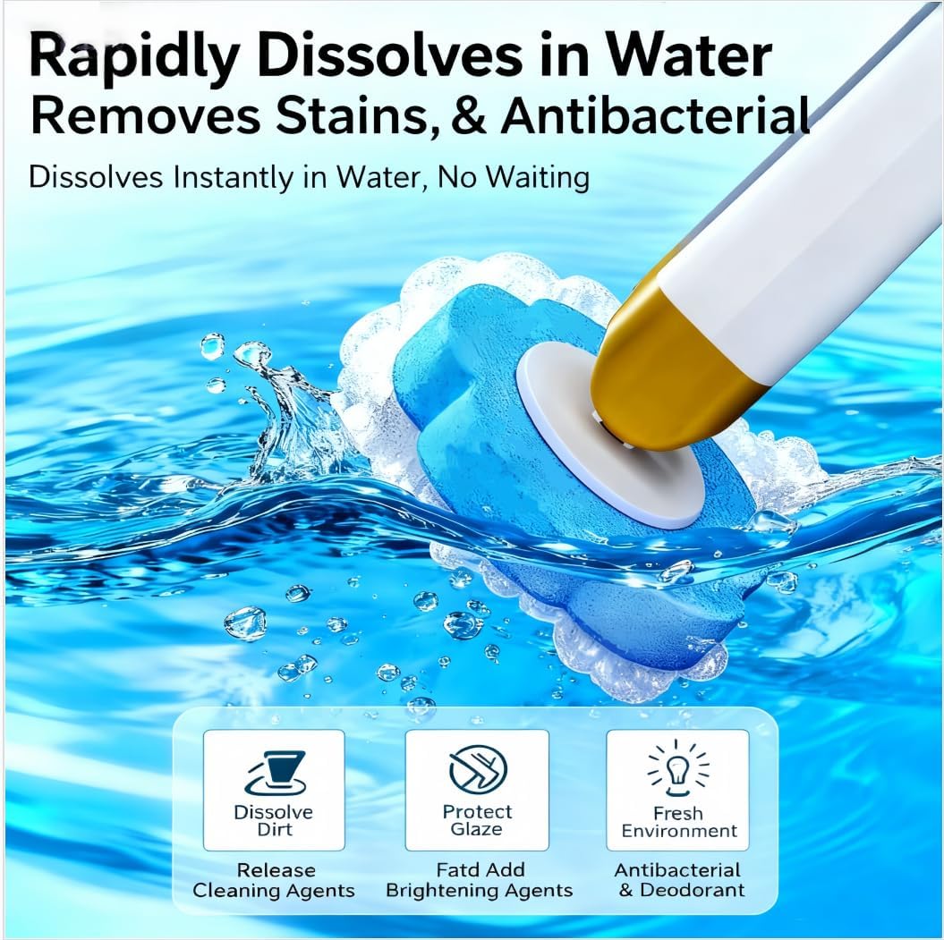 Disposable Toilet Brush with 32 Refills