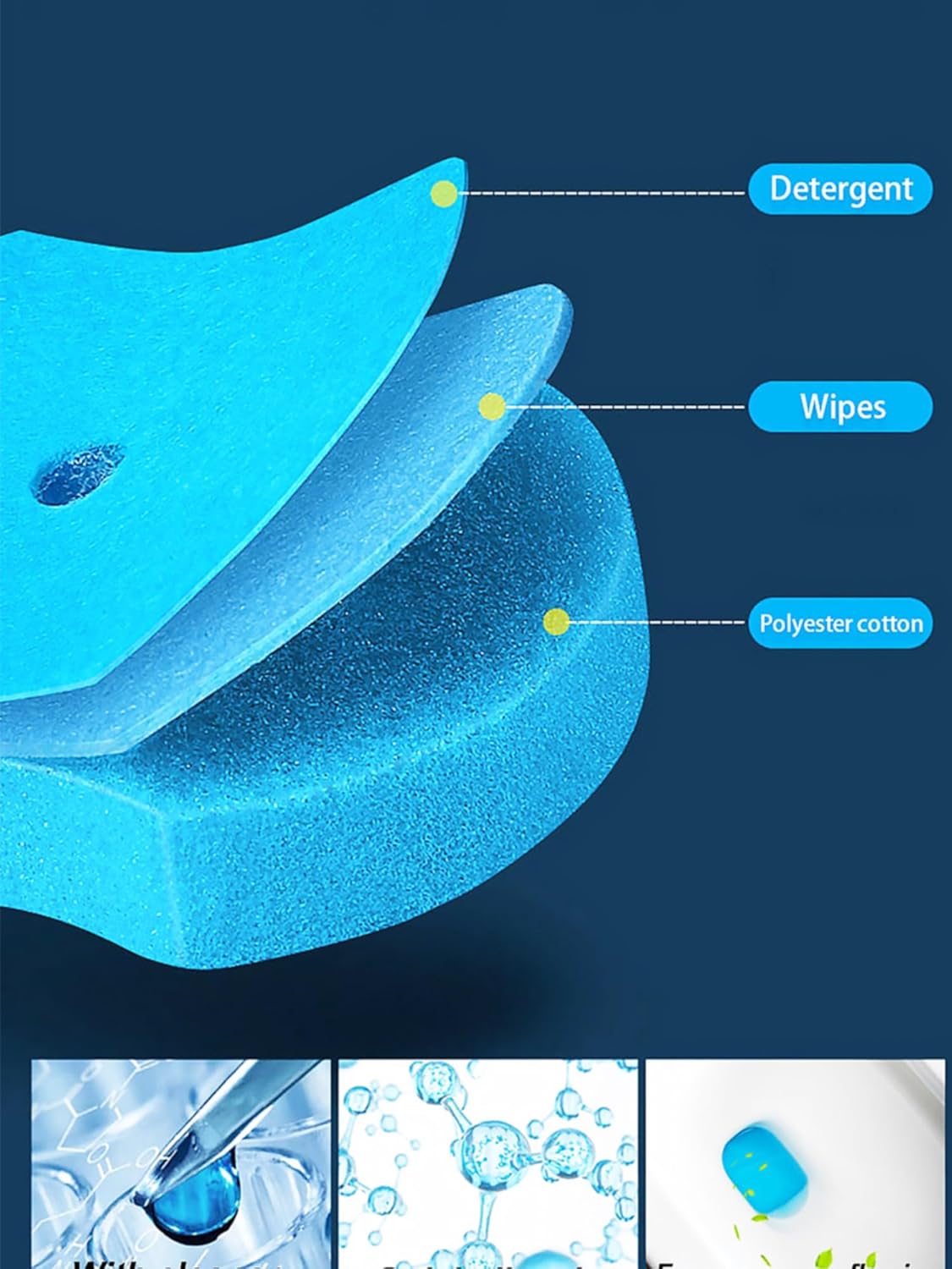 Disposable Toilet Brush with 32 Refills